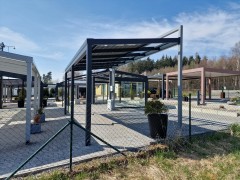 Hliníková pergola SOLAR ENERGO s FVE - ostrovná