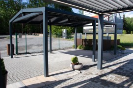 Hliníkový prístrešok na auto SOLAR ENERGO2 6x6m s FVE 6,84 kW + batéria 6,2 kW