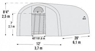 Fóliovník 3,7x6,1 m PE Dekorhome