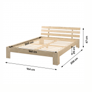Posteľ ALPERA 160 x 200 cm borovica