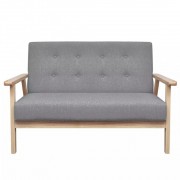 Dvojmiestna sedačka textil / drevo Dekorhome
