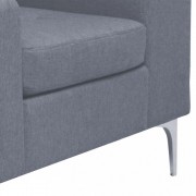 Kreslo s vankúšom látka / chróm Dekorhome