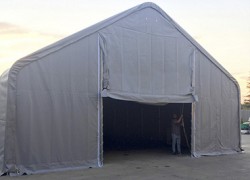 Skladová hala 10x18m PVC sivá - nehorľavá