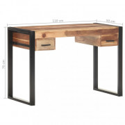 Písací stôl 110x50 cm hnedá / čierna Dekorhome