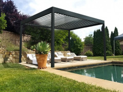 Hliníková pergola 300 x 300 cm antracit Dekorhome