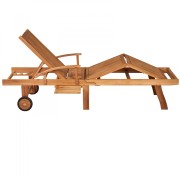 Záhradné ležadlo polohovacie D9044 teak Dekorhome