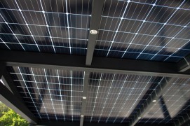 Hliníkový prístrešok na auto SOLAR ENERGO2 6x6m s FVE 6,84 kW + batéria 6,2 kW