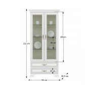 Vitrína so zásuvkami TIFFY 03 2W2S woodline krém