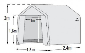 Náhradná plachta pre fóliovník 1,8x2,4 m PE Dekorhome