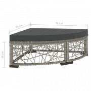 Záhradná sedacia súprava s poduškami sivý polyratan Dekorhome