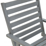 Záhradná jedálenská stolička 2 ks sivá Dekorhome
