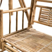 Záhradná hojdačka bambus / látka Dekorhome