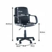 Študentská kancelárska stolička AYLA ekokoža / plast