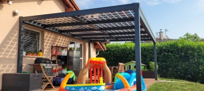 Hliníková pergola SOLAR ENERGO s FVE - napojené