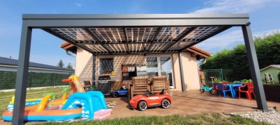 Hliníková pergola SOLAR ENERGO s FVE - napojené