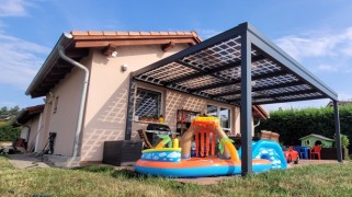 Hliníková pergola SOLAR ENERGO s FVE - napojené