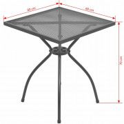 Záhradný bistro set 3 ks antracit Dekorhome