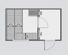 Vonkajšia fínska sauna s predsieňou 393 x 231 cm Dekorhome