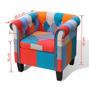 Kreslo viacfarebný patchwork Dekorhome