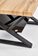 Konferenčný stolík XENA 60x60 cm čierna / dub prírodný