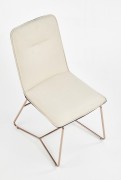 Jedálenská stolička K390 krémová / sivá / zlatá