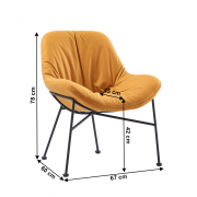 Jedálenská stolička KALIFA látka / kov