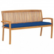 Záhradná lavica teak / látka Dekorhome