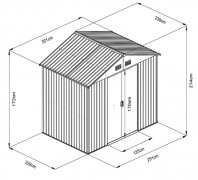 Záhradný domček 291x226 cm kovový Dekorhome