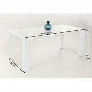 Jedálenský stôl ASPER NEW TYP 1 biela lesk