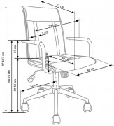 Kancelárska stolička PORTO 2 ekokoža biela