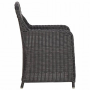 Záhradný bistro set 3 ks čierna / sivá Dekorhome