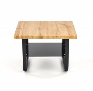 Konferenčný stolík ESPINOZA 65x65 cm čierna / dub prírodný
