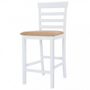 Barový stôl a stolička sada 5 kusov hnedo-bielej Dekorhome