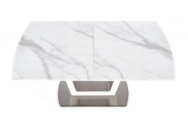 Rozkladací jedálenský stôl BLANCO mramor / biela