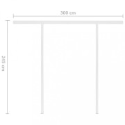 Ručne zaťahovacia markíza so stĺpikmi 350x250 cm Dekorhome