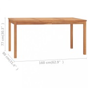 Záhradný jedálenský stôl teak Dekorhome