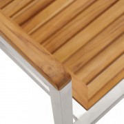 Záhradná stolička 2 ks teak / látka Dekorhome