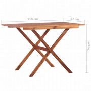 Záhradný bistro set 3 ks hnedá / čierna Dekorhome