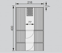Vonkajšia fínska sudové sauna 216 x 400 cm Dekorhome