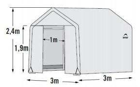 Náhradná plachta pre fóliovník 3x3 m PE Dekorhome