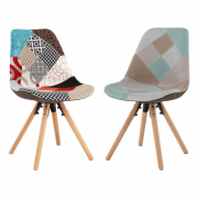 Jedálenská stolička GLORIA patchwork / buk