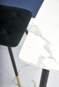 Jedálenský stôl MARCO biely mramor / čierna