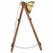 Stojacia lampa kov / drevo Dekorhome