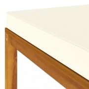 Záhradný taburet látka / akácie Dekorhome