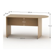 Kancelársky stôl s oblúkom TEMPO AS NEW 022