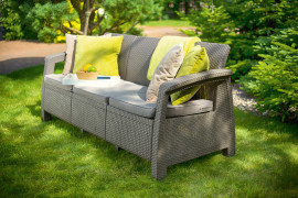 Záhradná pohovka CORFU LOVE SEAT MAX plast / látka