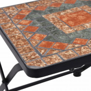 Mozaikové bistro stoličky 2 ks keramika Dekorhome