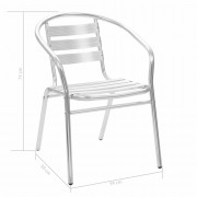 Záhradný bistro set 3 ks strieborná Dekorhome