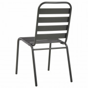 Záhradný bistro set 3 ks tmavosivá