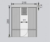 Vonkajšia fínska sudové sauna 216 x 280 cm Dekorhome